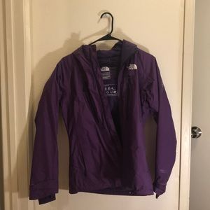 Purple North Face Summit series snow jacket